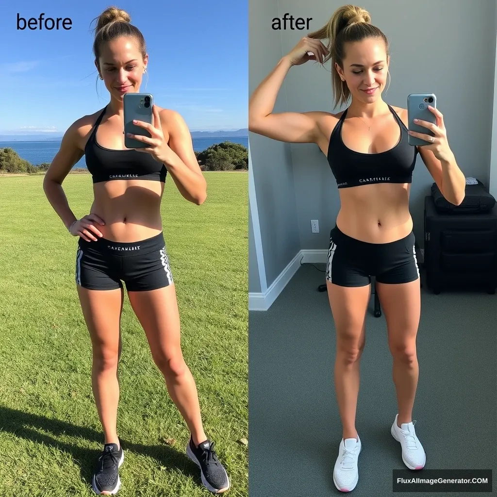 Fitness model influencer Emma's before-after photos - Image