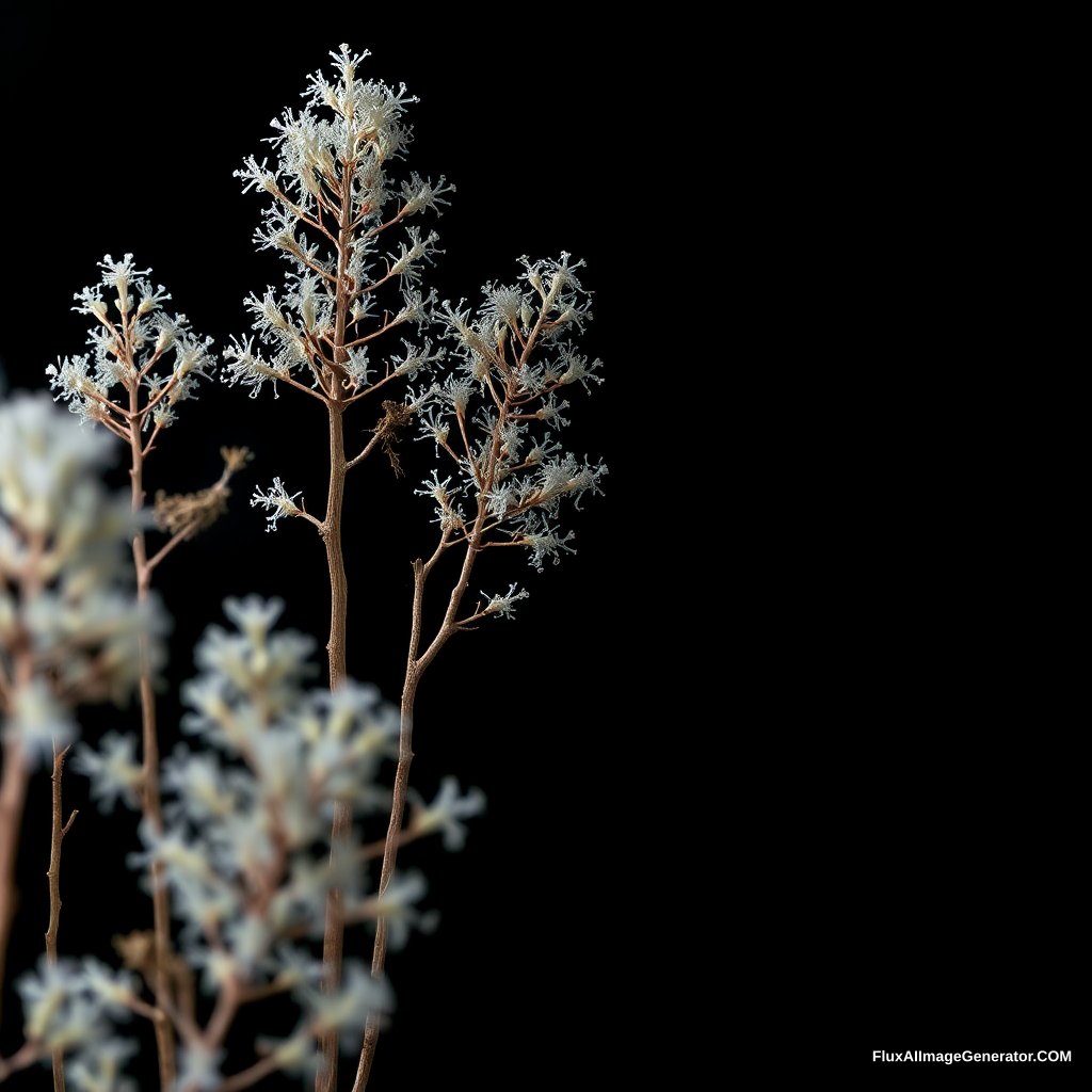 Microbe trees black background