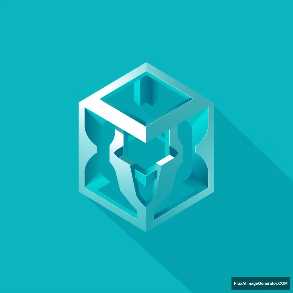 Company logo for a 3D printer company: Sleek, futuristic design featuring interlocking geometric shapes forming a cube. Vibrant teal and silver color scheme. Abstract printer nozzle motif. Dynamic 3D effect with subtle shadows. Minimalist sans-serif font. Conveys innovation, precision, and cutting-edge technology. - Image