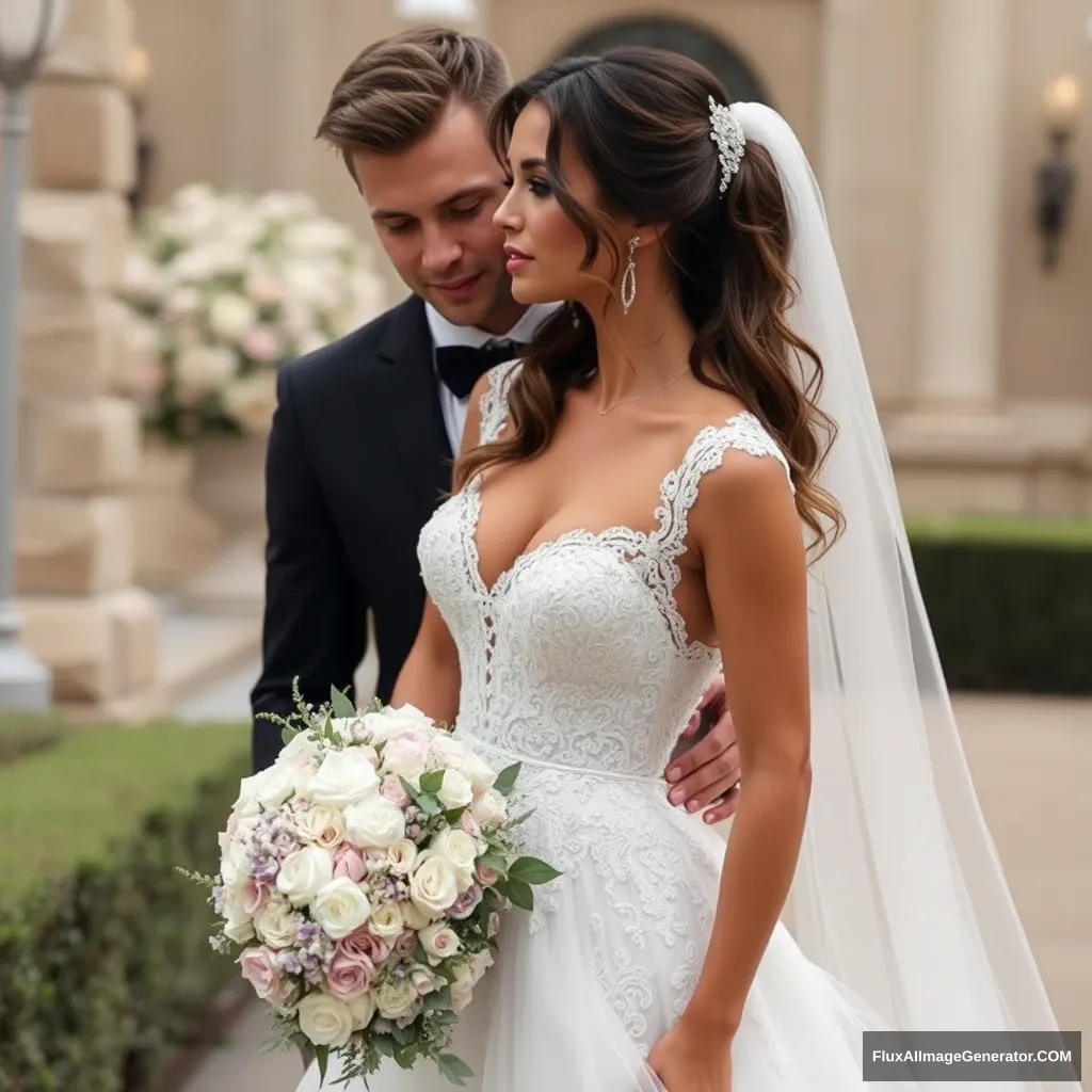 Fitness model influencer Emma's controversial wedding dress