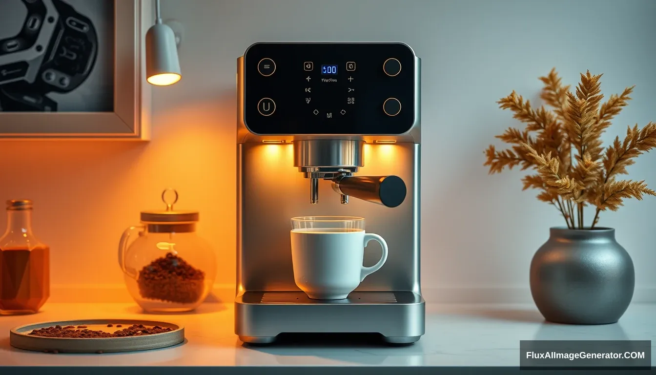 A coffee machine, beautiful, xiaomi style.