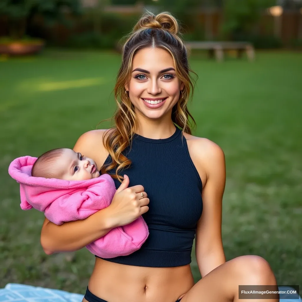 Fitness model influencer Emma in The Babysitter - Image