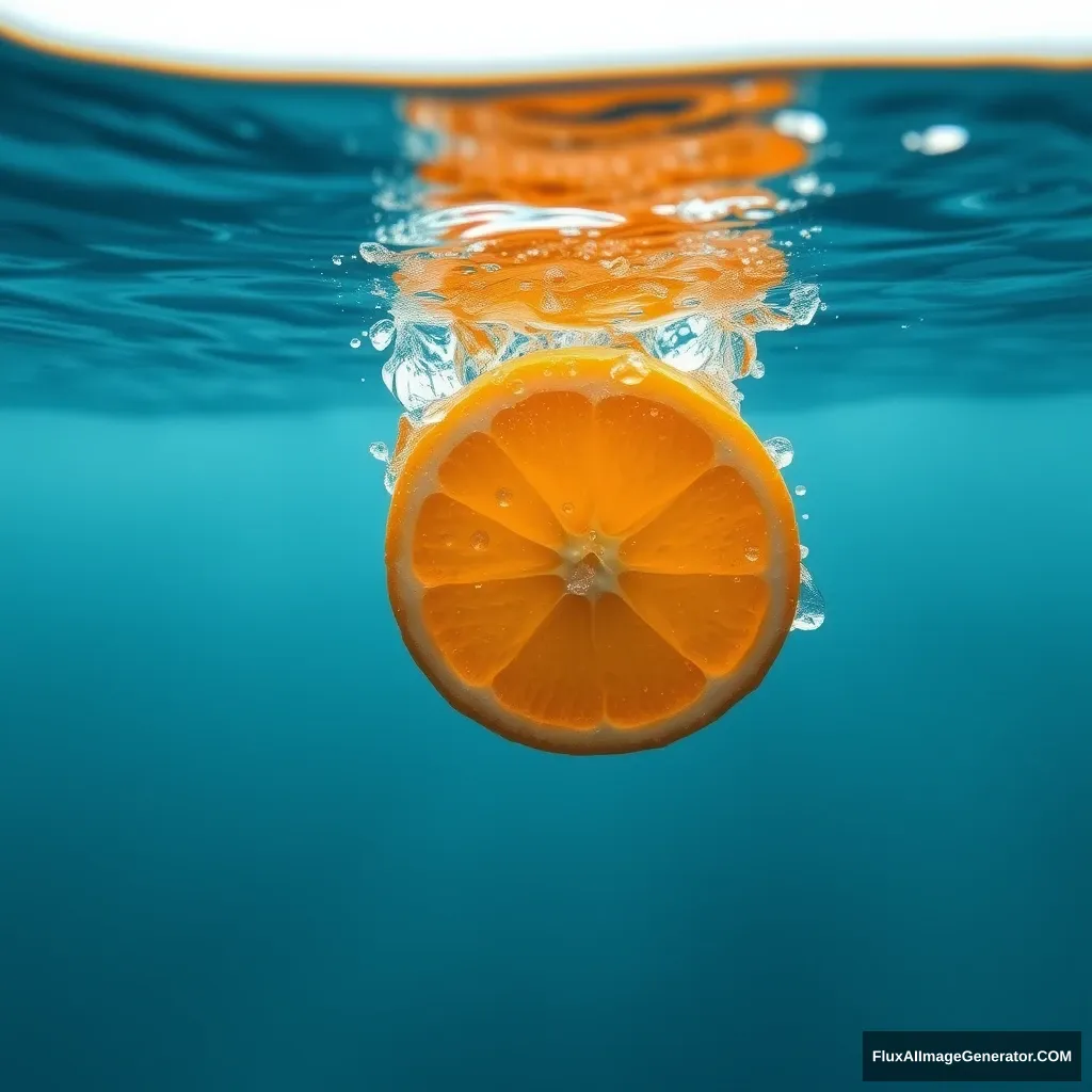 orange in water - Image