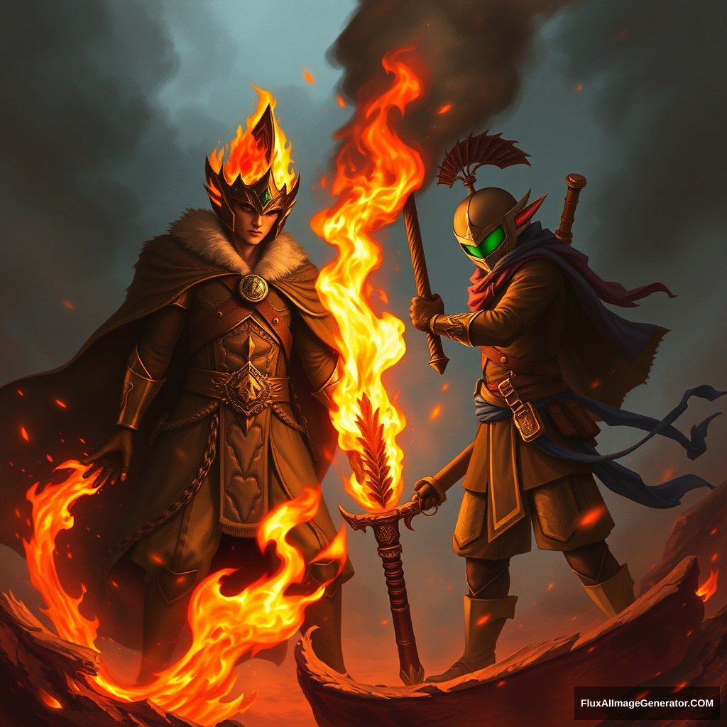 'flame kaiser and zoro'