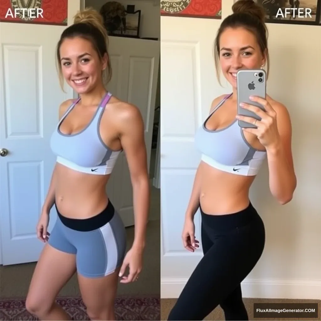 Fitness model influencer Emma's before-after photos - Image