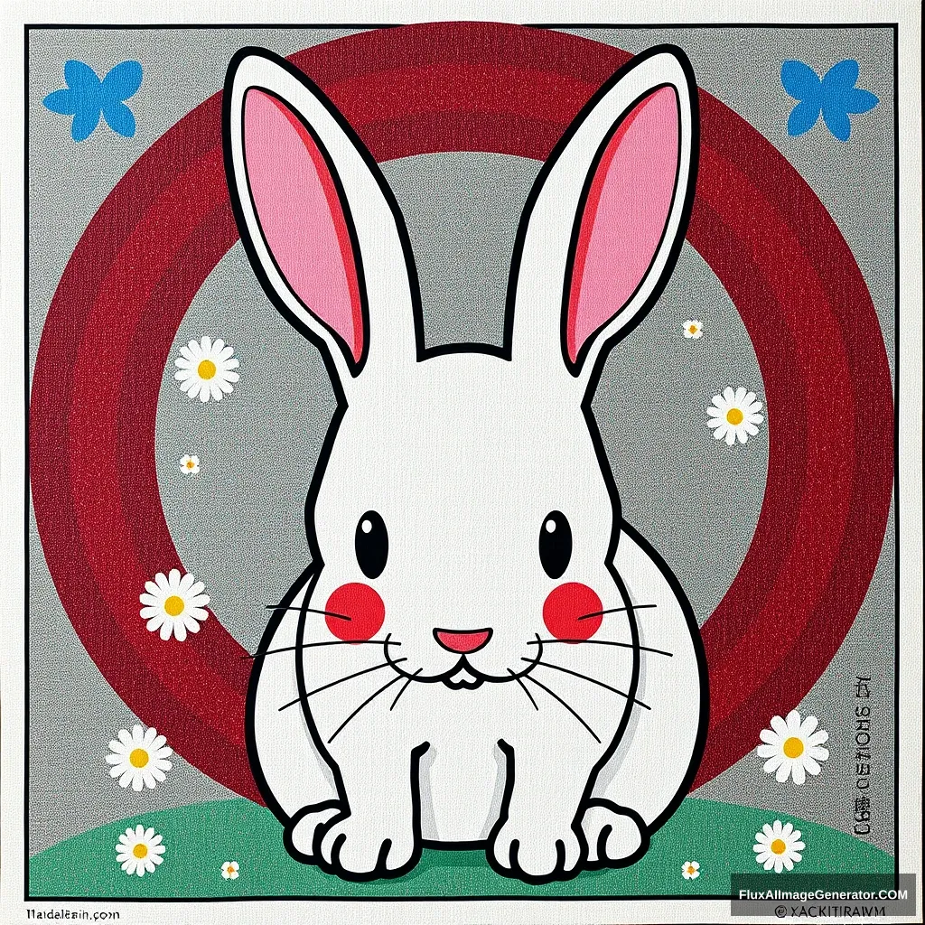 Takashi Murakami, rabbit, pixel