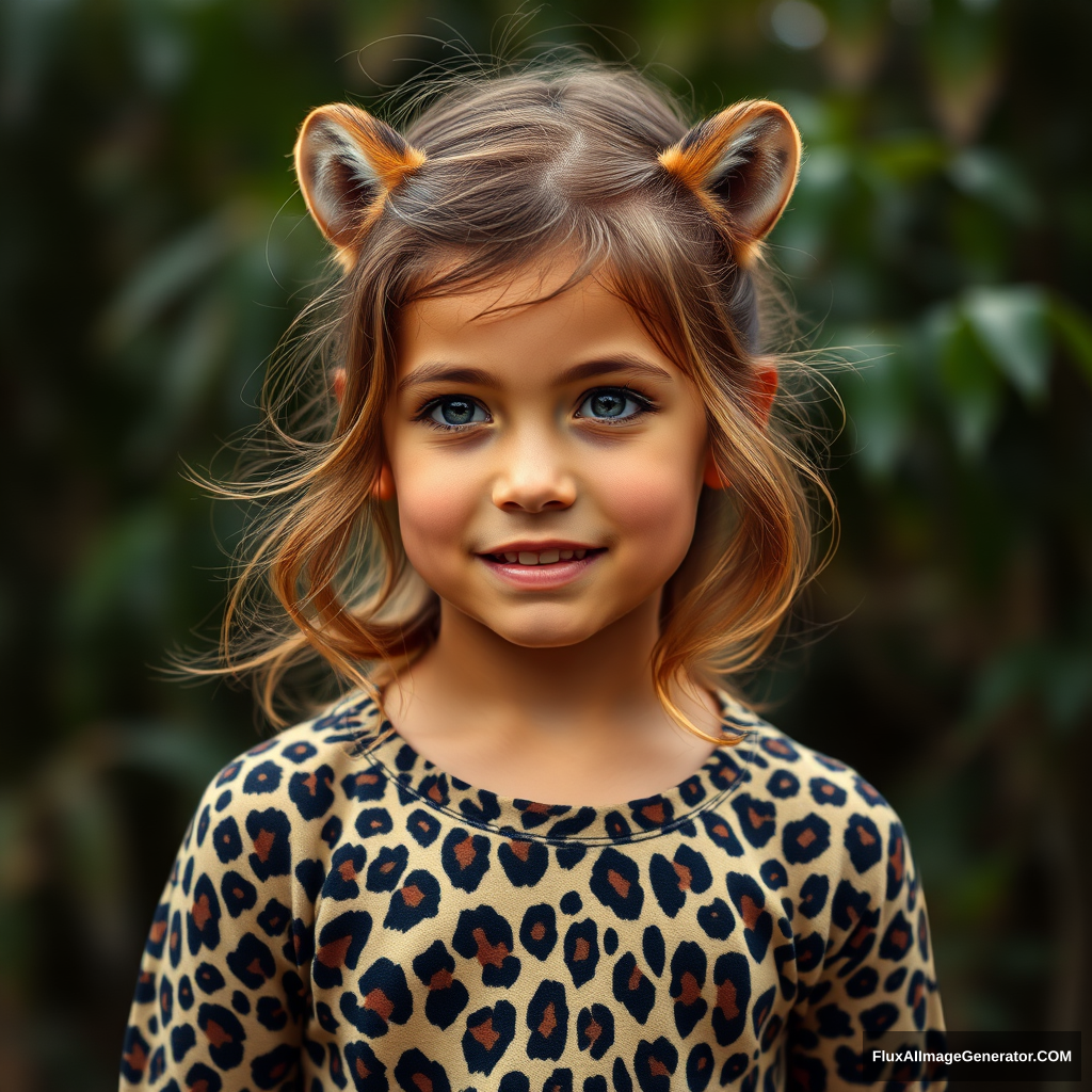 Girl in leopard print