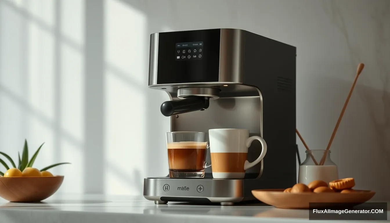 A coffee machine, beautiful, Xiaomi style.