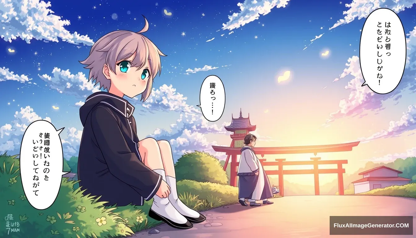 boy, girl, chat, japan, manga - Image