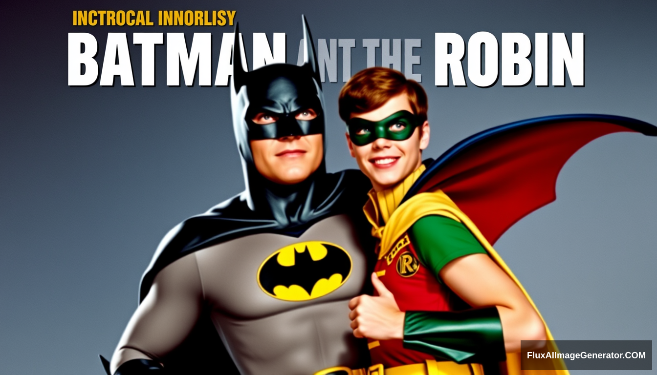 Adam West as Batman and Burt Ward as Robin poster, 4k. - Image