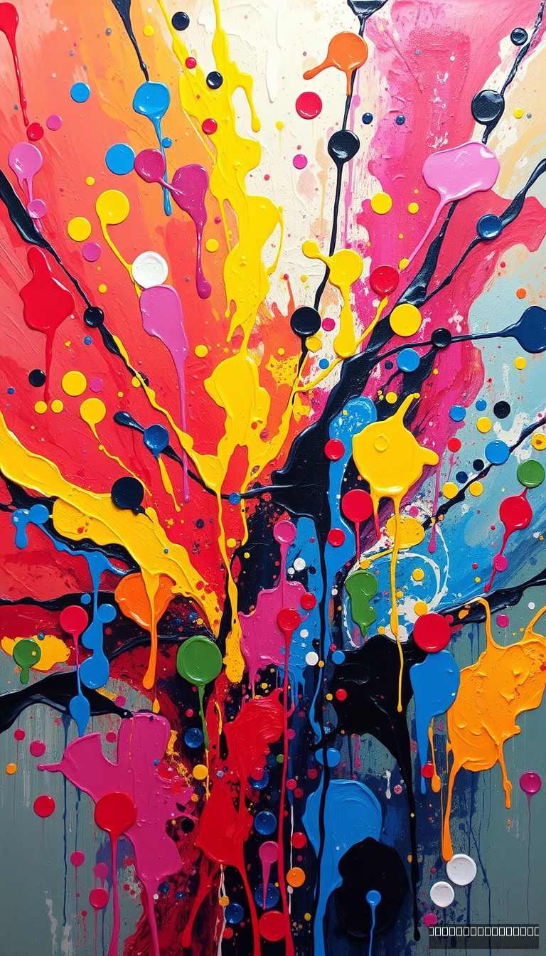 "Colorful paint splash background abstract oil painting splash" - Image