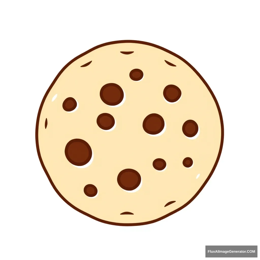 "Draw an icon for a diet and health app, vector required, flat. It is better to draw a circle cookie."