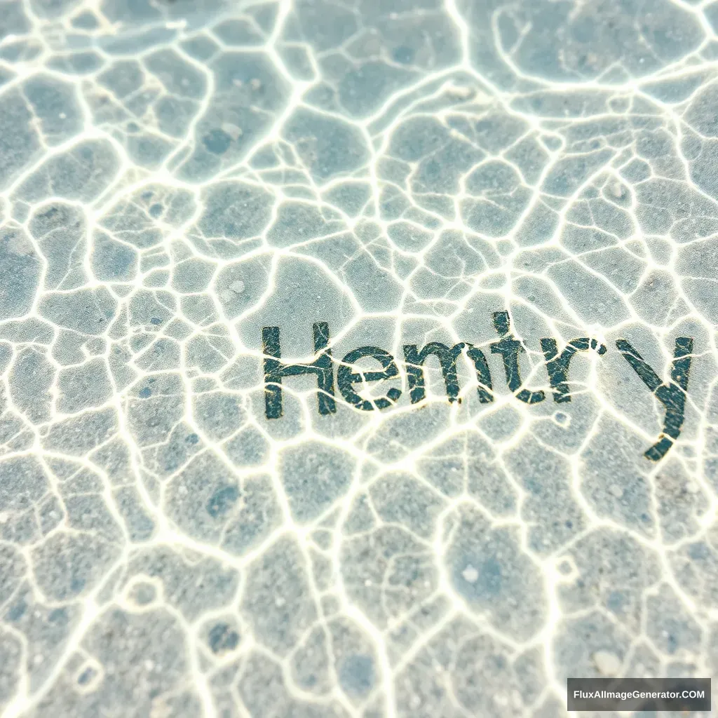 Clear beach water splash engraved with name PreethiHenry. - Image