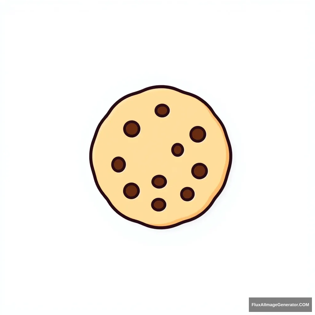 "Draw an icon for a diet and health app, vector required, flat. It is better to draw a circle cookie."