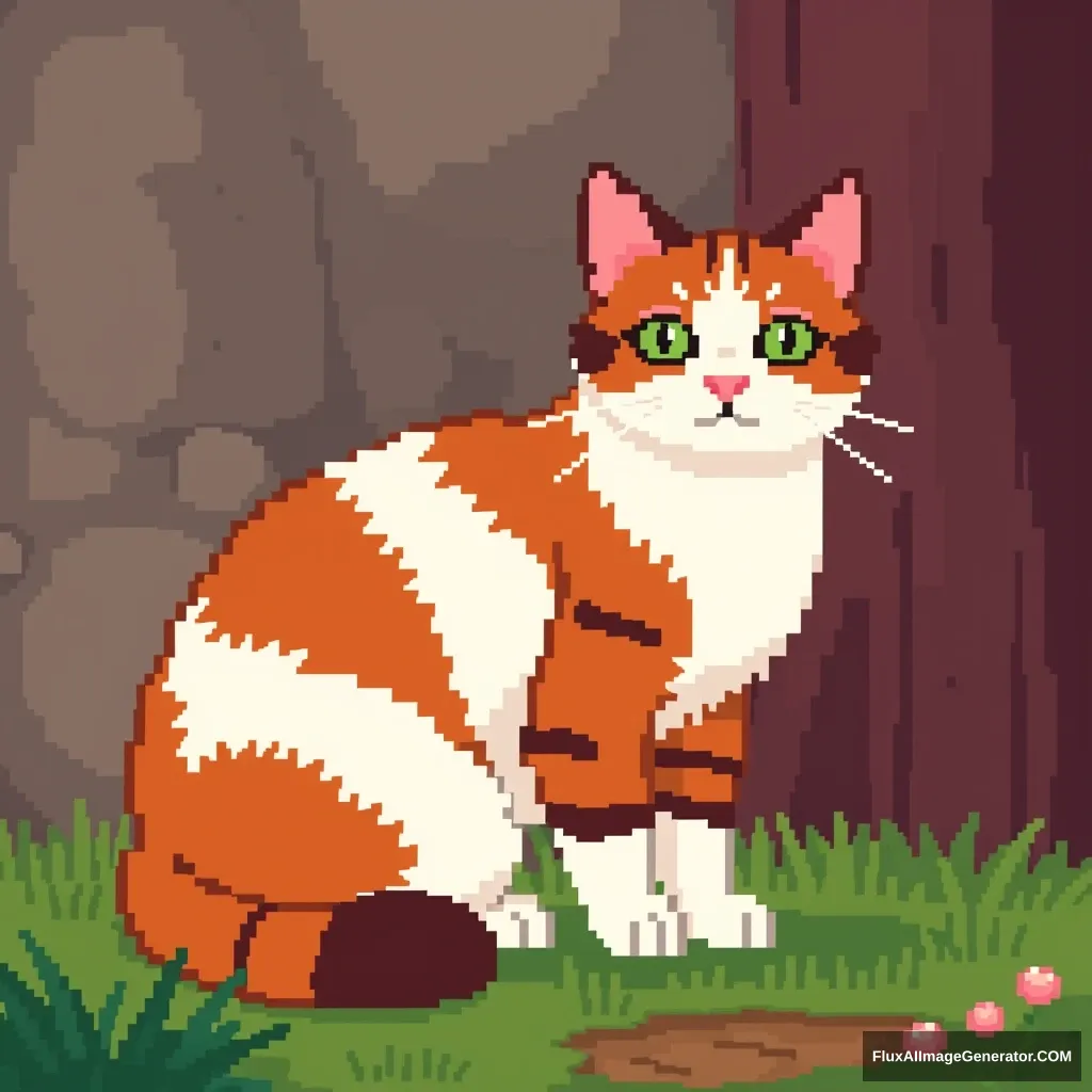 "Cat in the style of Stardew Valley, pixel art." - Image