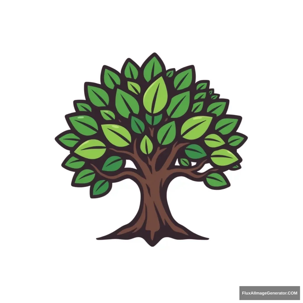 Create a logo for the ForestBond app. I want a tree with many leaves. The tree should resemble female features. - Image