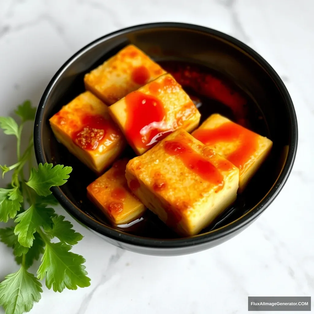 "Changsha stinky tofu smells bad but tastes amazing; it is a traditional snack from Hunan. The outside is crispy while the inside is tender, and it is served with specially made chili sauce and soy sauce, making it incredibly tasty. Do you like spicy food?" - Image