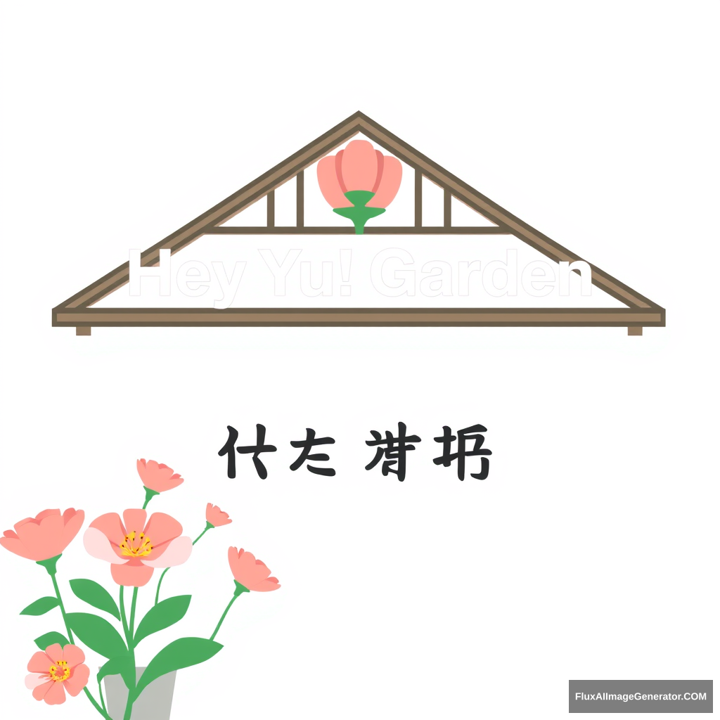 Brand logo of Korean flower house. Name is 'Hey Yu! Garden'. No Chinese/Japanese characters in logo.