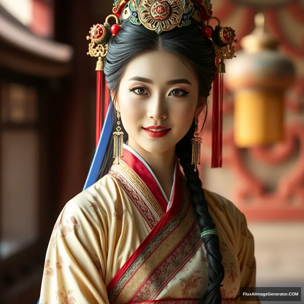 A Chinese ancient costume beauty in high definition.