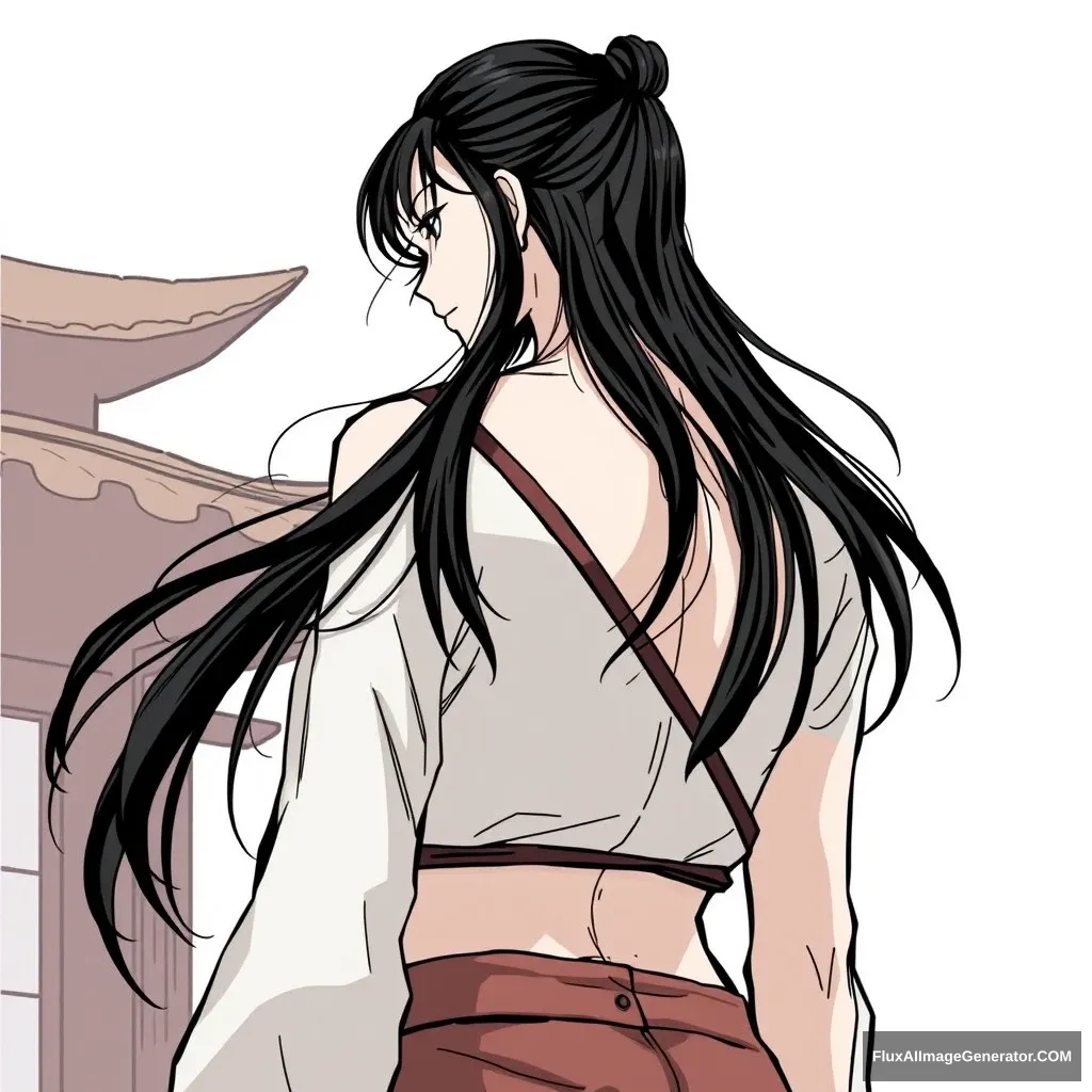 "Neji Hyuga's handsome back figure"