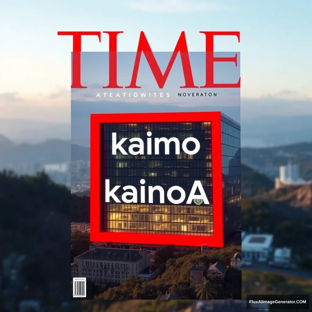 TIME magazine cover showing "KainoAI" company.