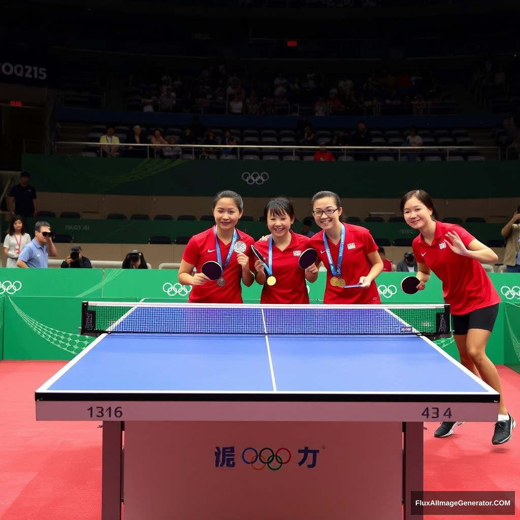 On August 10 local time, the women's team final of the table tennis event at the Paris Olympics took place at Hall 4 of the South Paris Arena. The Chinese team, consisting of Sun Yingsha, Chen Meng, and Wang Manyu, defeated the Japanese team made up of Hina Hayata, Miu Hirano, and Mima Ito to win the gold medal. This marks the fifth consecutive Olympic women's team championship for the Chinese table tennis team.