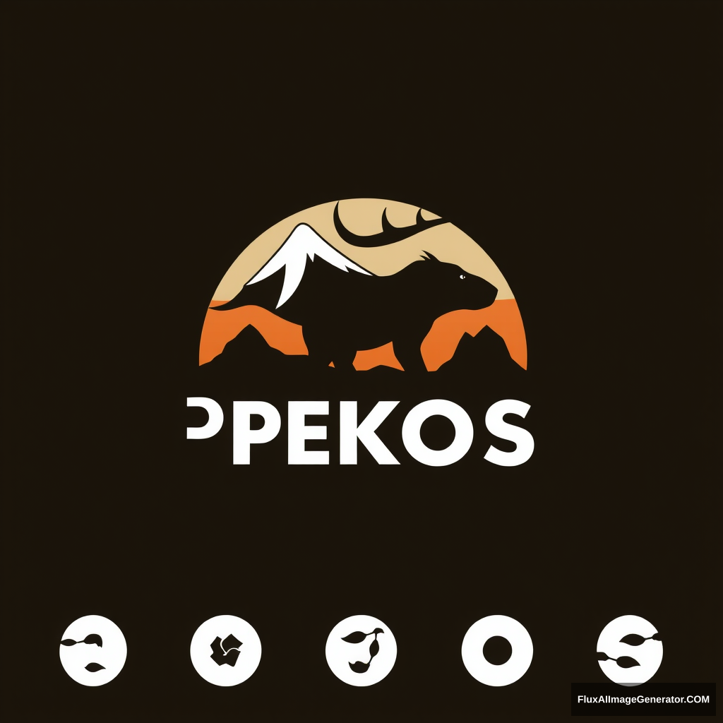 wildlife logo with the name pekos - Image