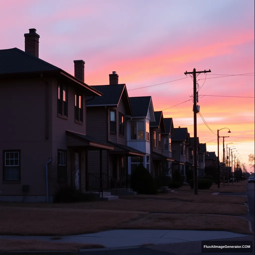 Weird cardboard suburbs dreamcore aesthetic.