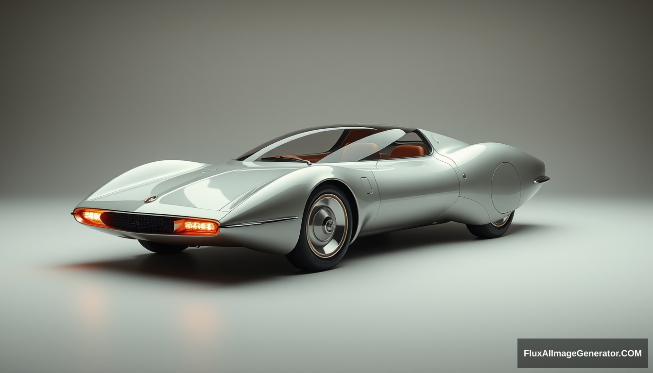 a 1960s futuristic concept car, 4k, photographic.