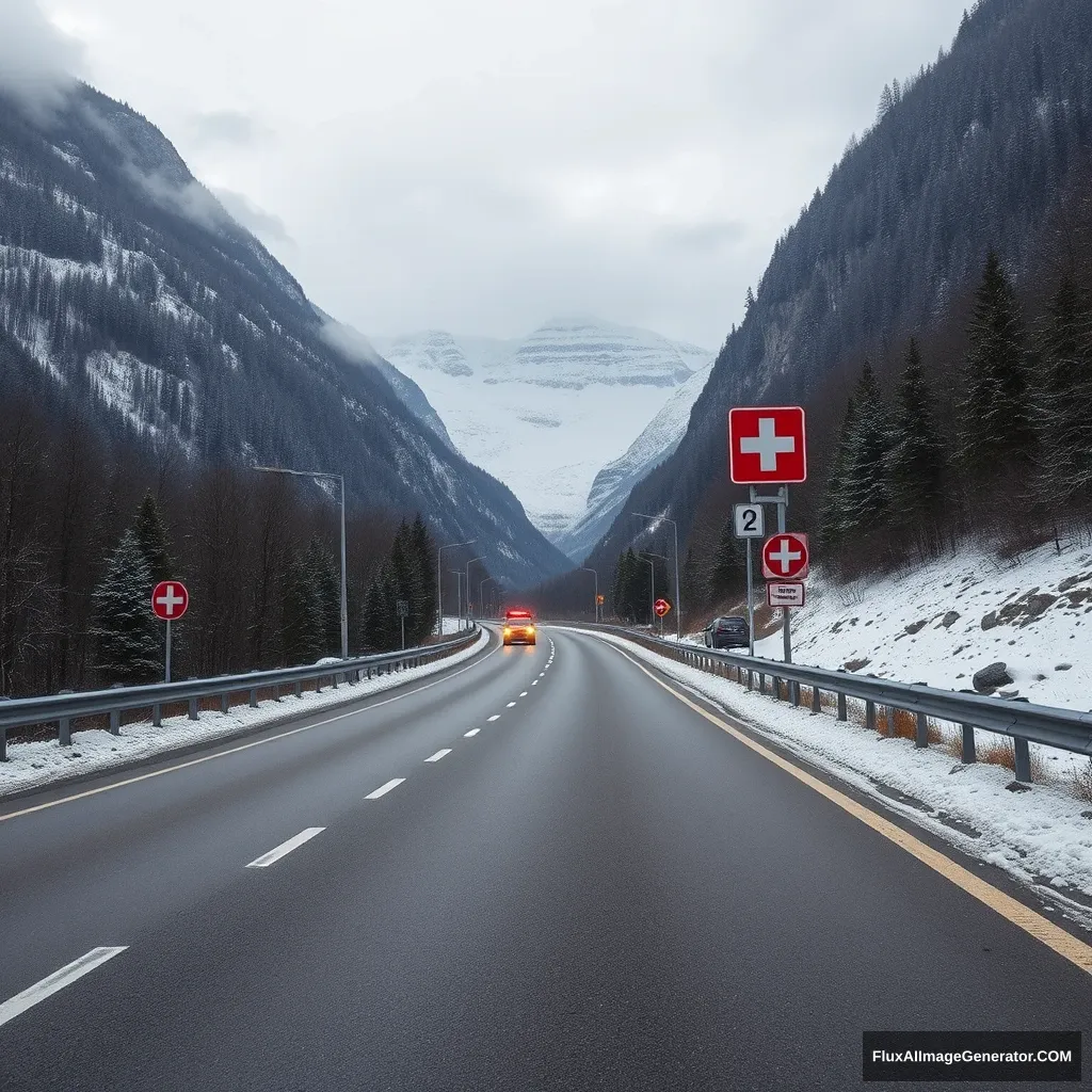 The end of the world, only the Swiss border is functioning, real.