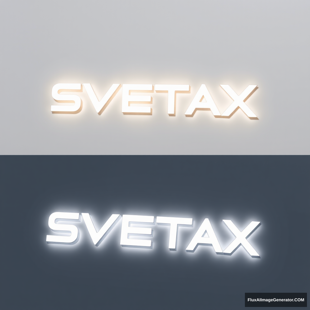 Creative “SVETAX” LED luminaire logo