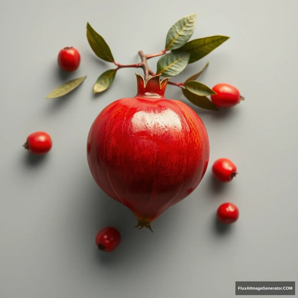 "Pomegranate as a heart shape" - Image