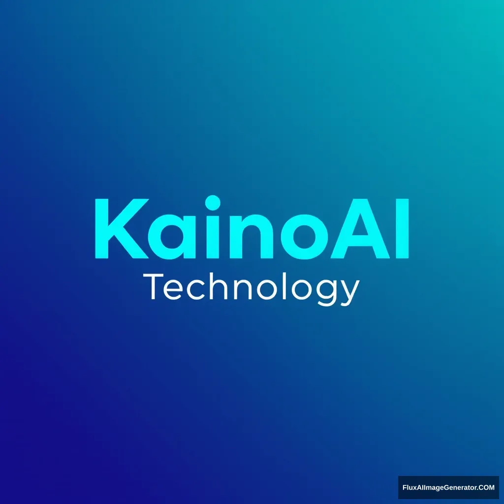 Logo with blue words "KainoAI", Technology.