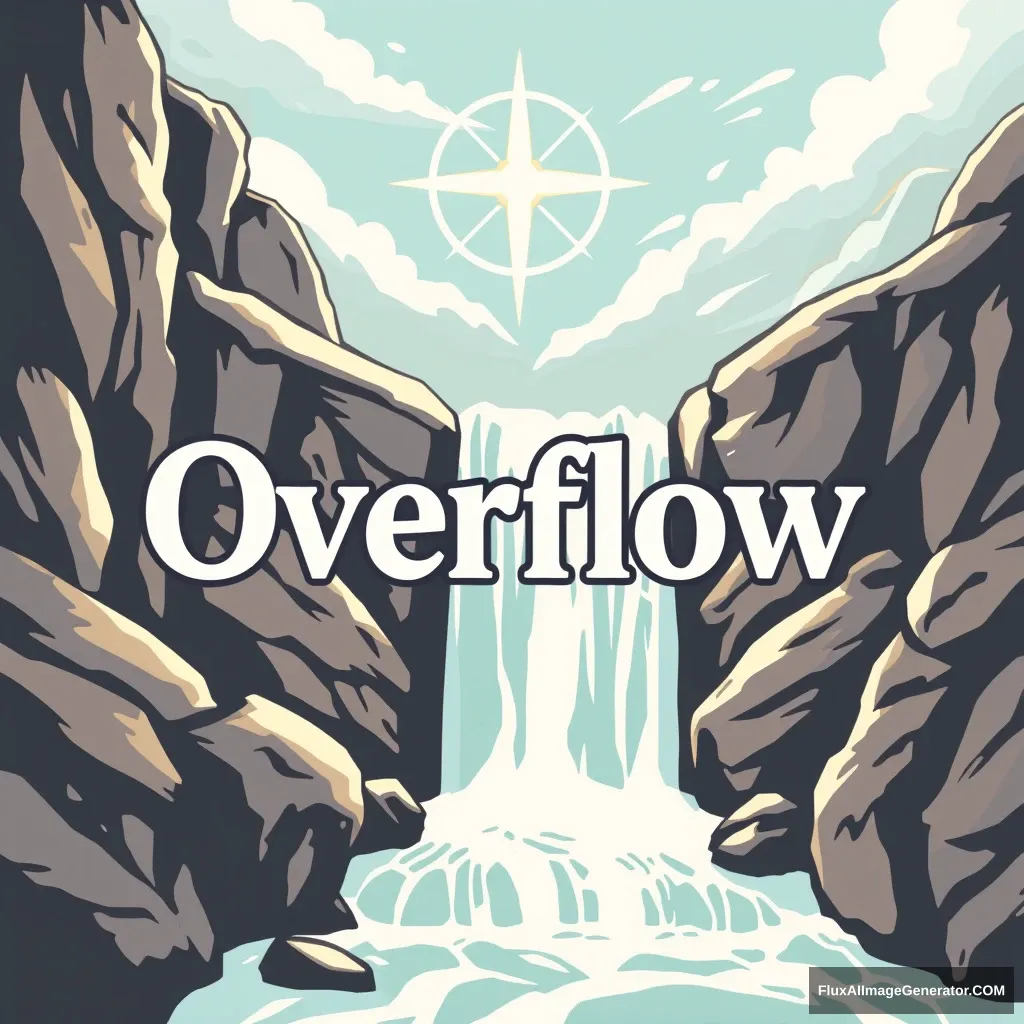 "Overflow", holy logotype, sans-serif style. - Image