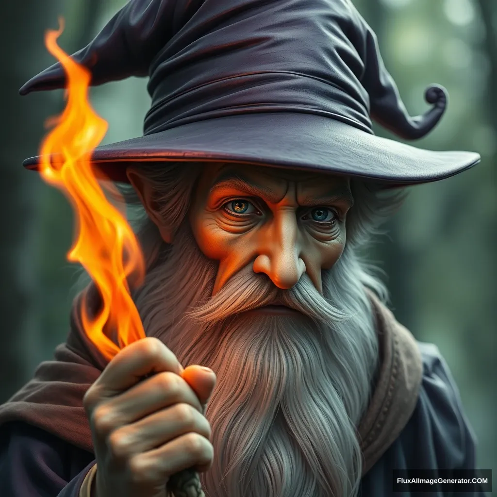 A wizard with a smooth face