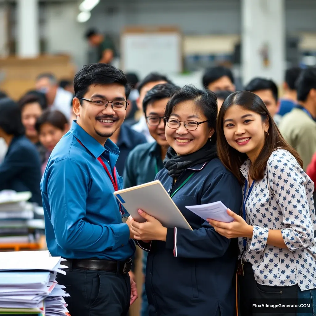 "Company, many people working together, Asian people." - Image