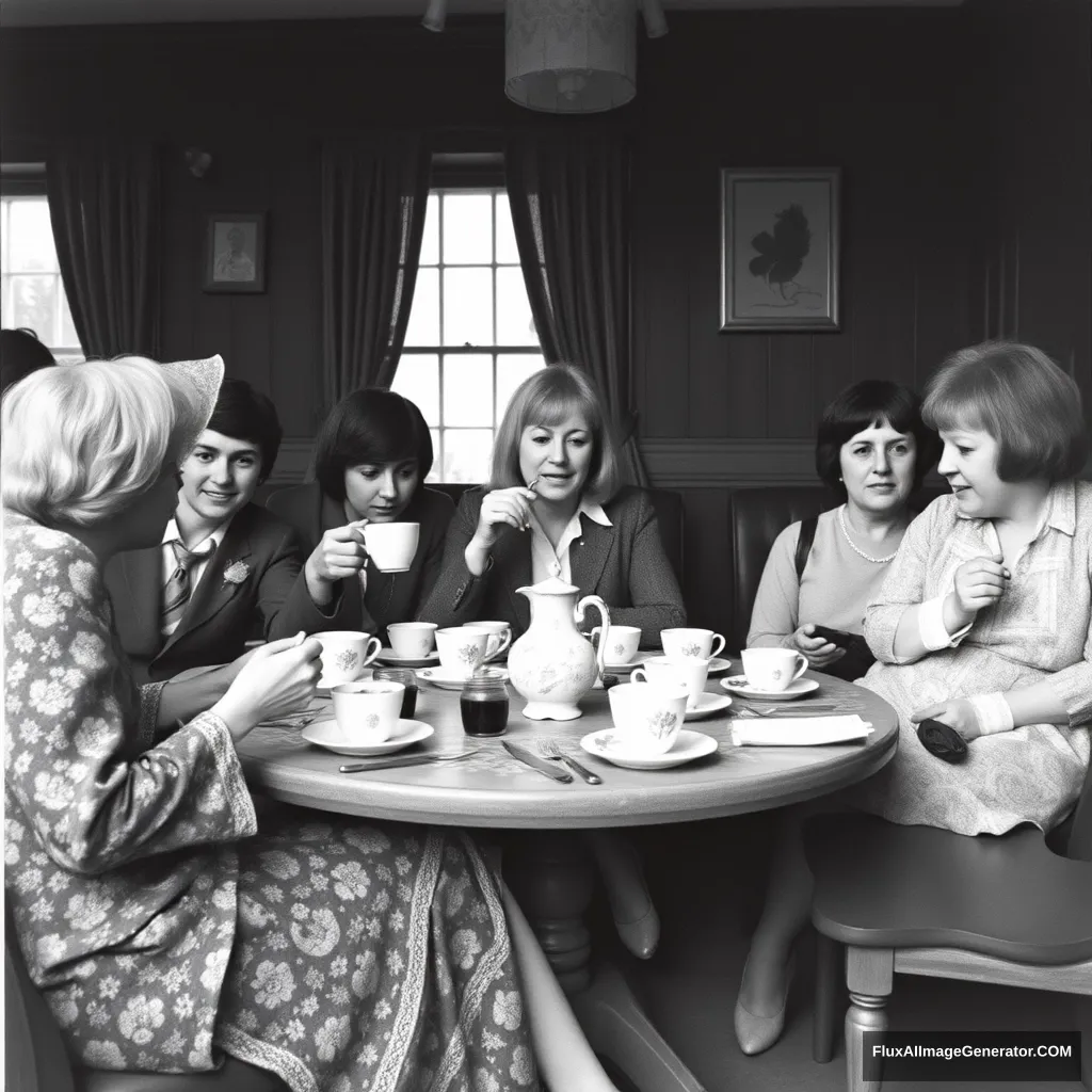 Tea party in 1970s