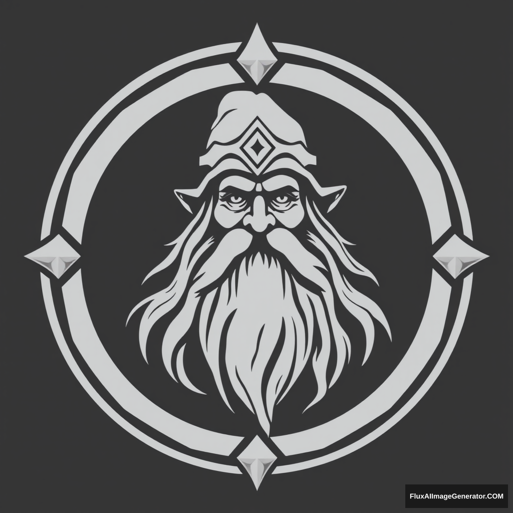 The emblem of the yogi dwarf is the grey Lord of the Rings.