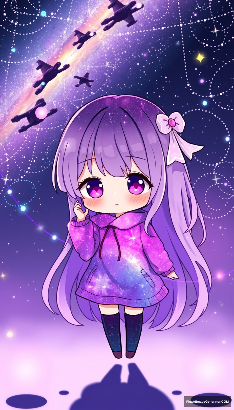 Galaxy anime girl. Kawaii. Random style. - Image