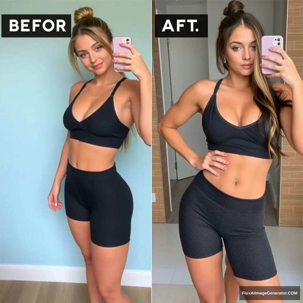 Fitness model influencer Emma's before-after pictures - Image