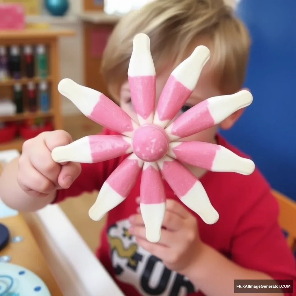 "Do you still remember how to make the ice cream stick fan we played with as kids?" - Image