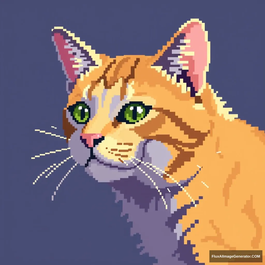 Pixel art of a cat - Image