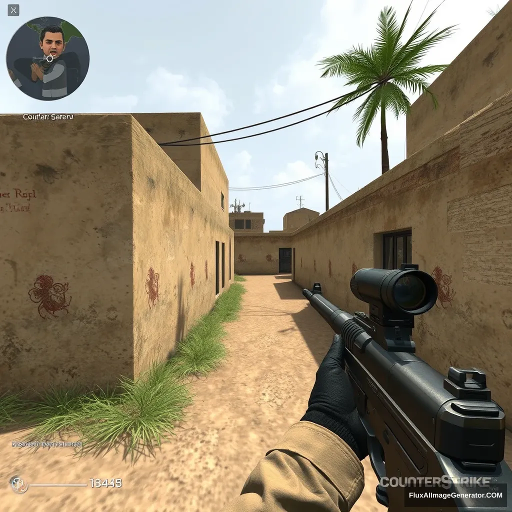 Old Wang was playing Counter-Strike and got knifed around the corner of the small path on the map Dust 2. How tragic!