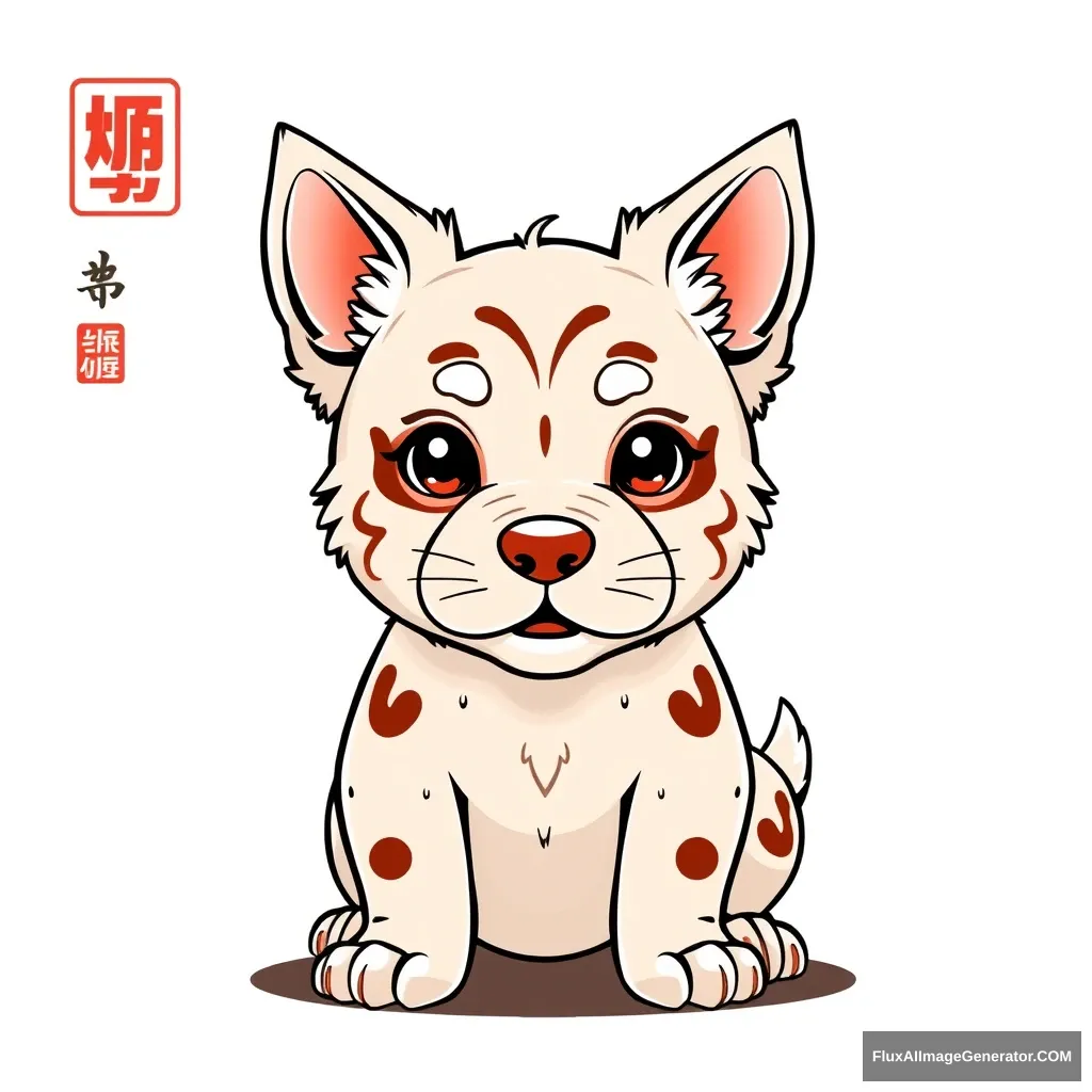 Generate a picture of a dog in Chinese style. - Image