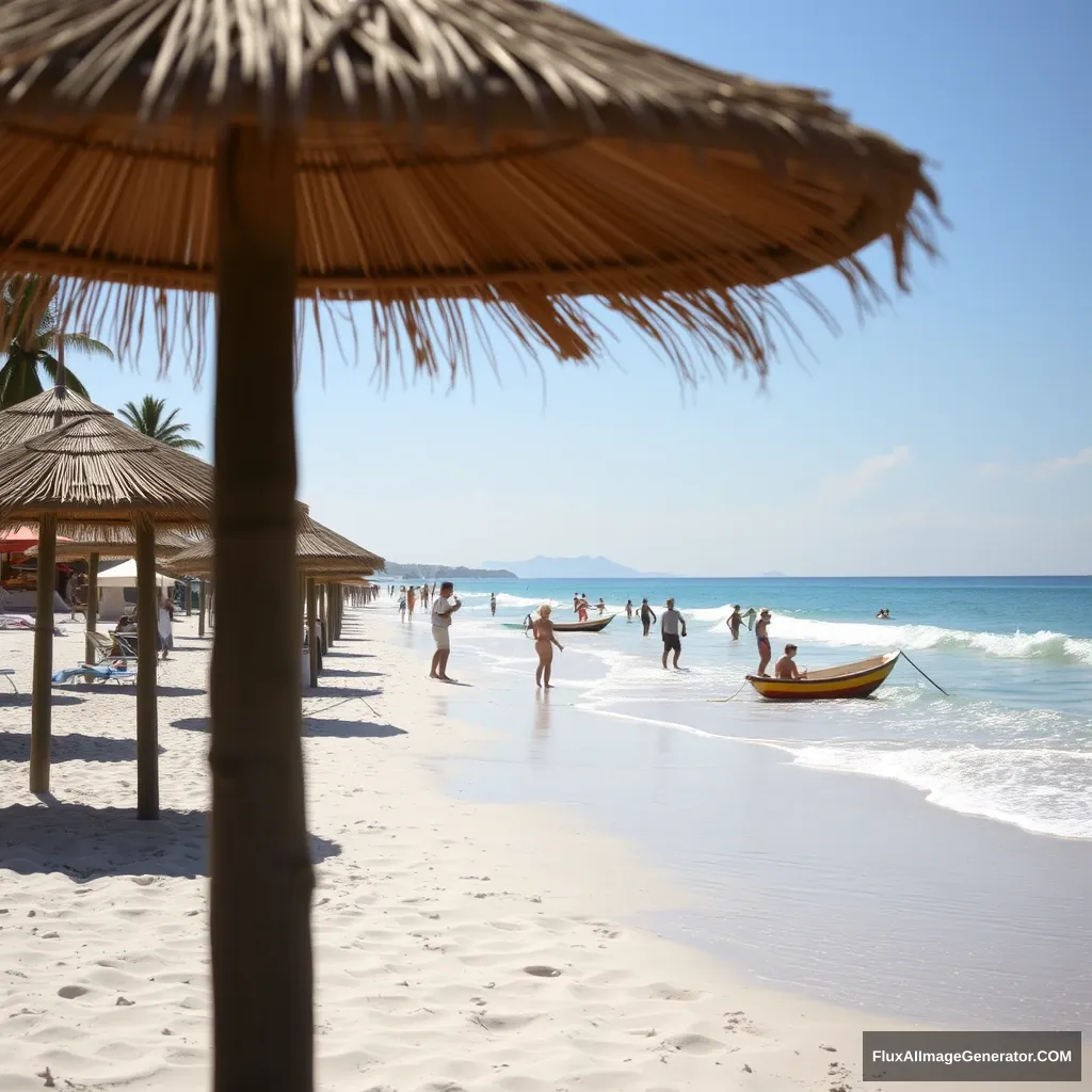 A beach scene in the same category as "Where's Waldo". - Image