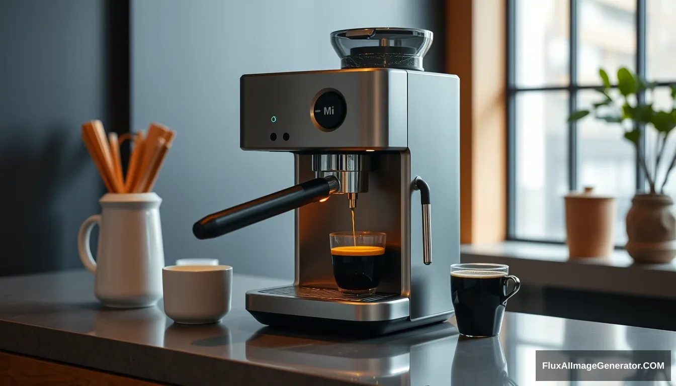 A coffee machine, beautiful, xiaomi style.