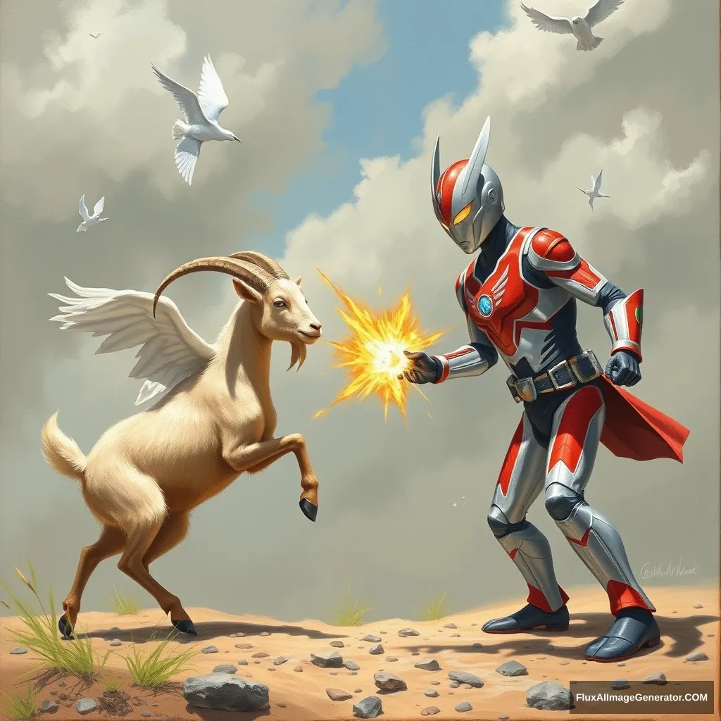 "Pleasant Goat and Ultraman Duel" - Image