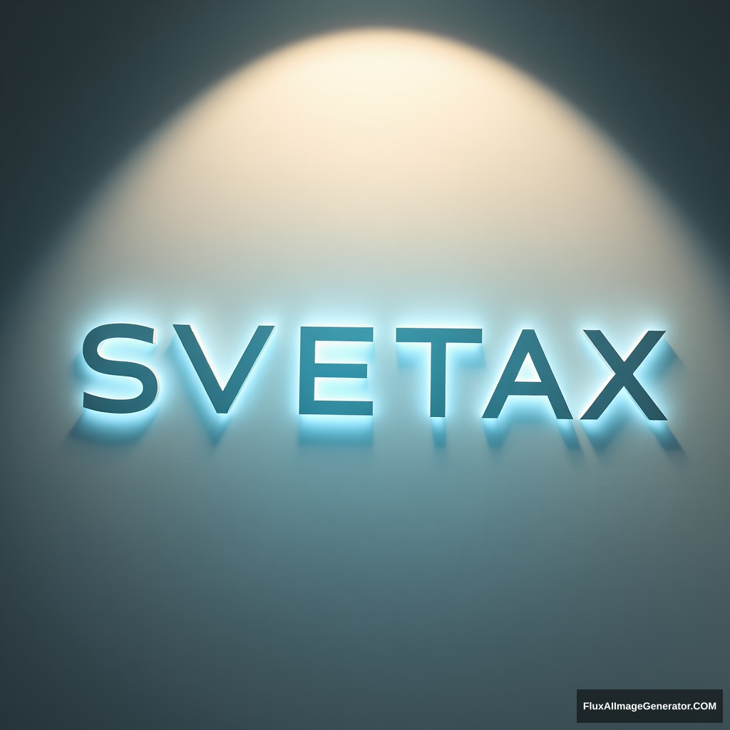 Creative “SVETAX” LED luminaire logo