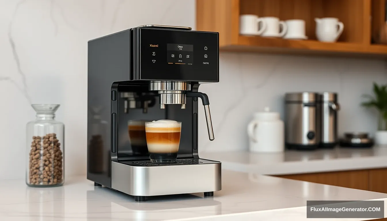 A coffee machine, beautiful, xiaomi style. - Image