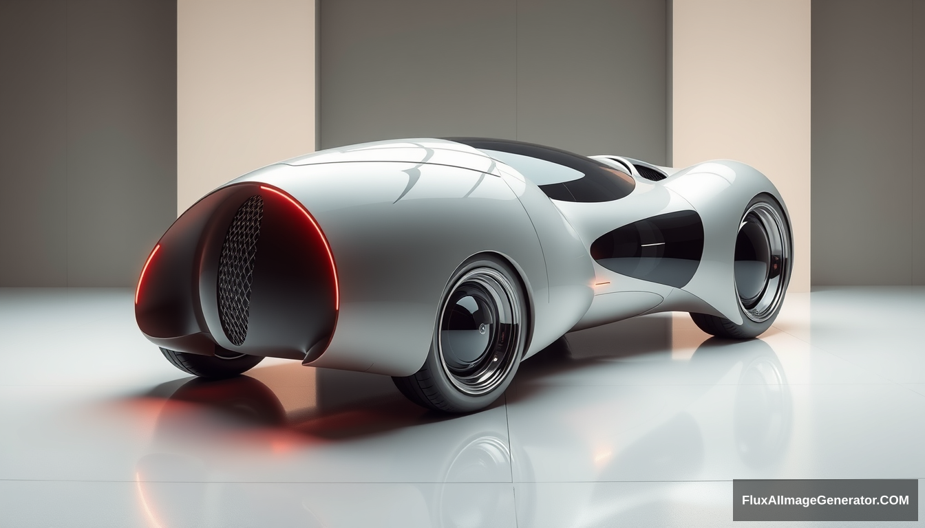 a 1950s futuristic concept car, 4k, photographic. - Image